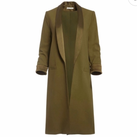Alice + Olivia Jackets & Blazers - NWOT Alice + Olivia Olive Green Long Jacket Original Price $465 Sz: L